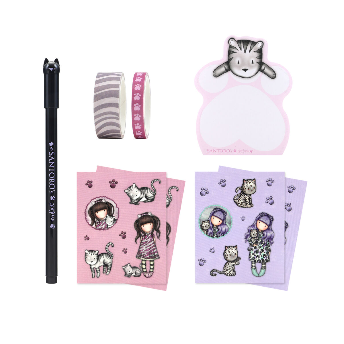 Set de Papelaria Gorjuss Ruby wild Cor de Rosa Cinzento
